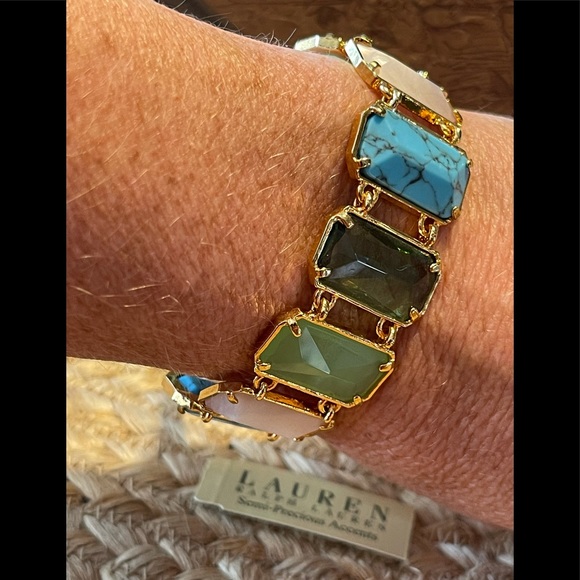 RALPH LAUREN Semi-Precious Stone Link Bracelet … Colorful & Fun! 🌸 - Picture 16 of 16